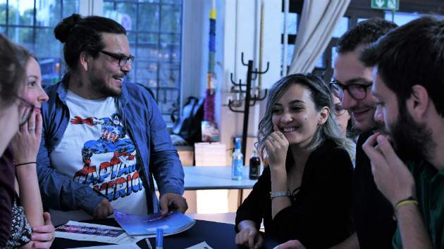 A storytelling workshop hosted at our partner Migration Hub Network. © British Council